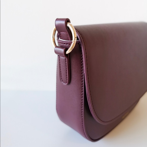 Burgundy shoulder bag - Picture 6 of 8